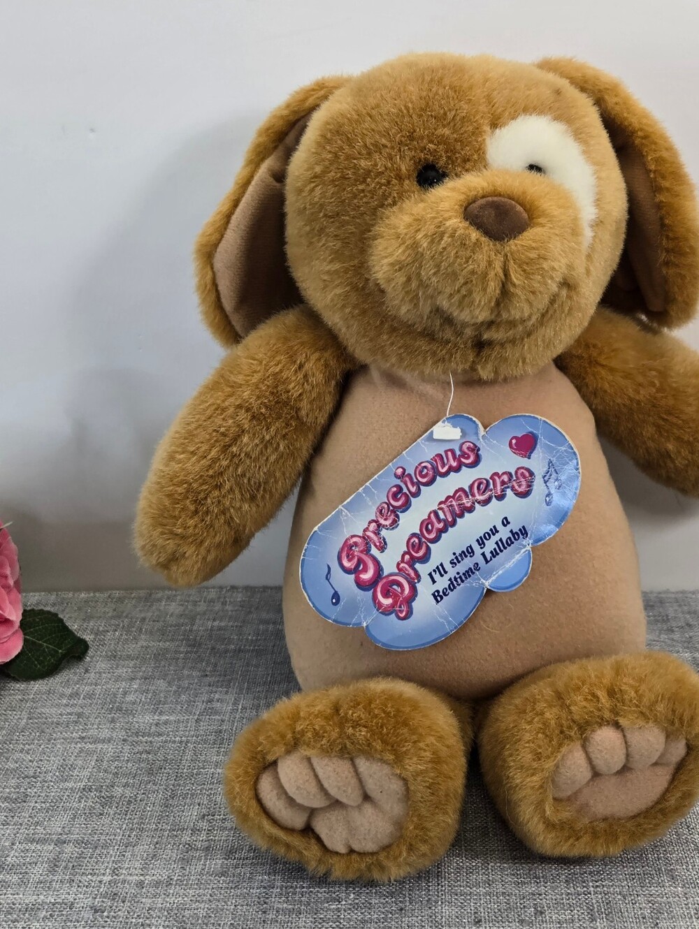 Vintage Precious Dreamers Musical Bedtime Puppy Dog Plush by Advanced Technology